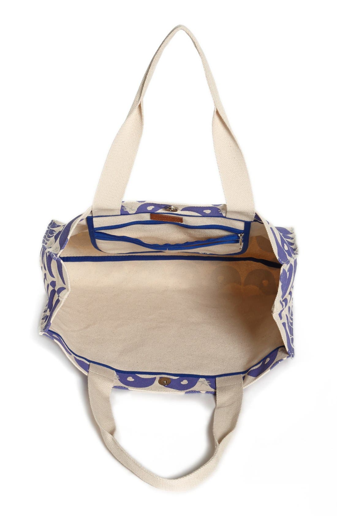Organic Cotton Canvas Tote, Alternate, color, LOVEBIRD BONDI BLUE