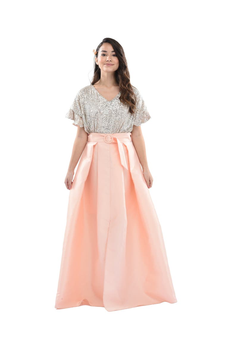 Arcola Dress, Alternate, color, Peach