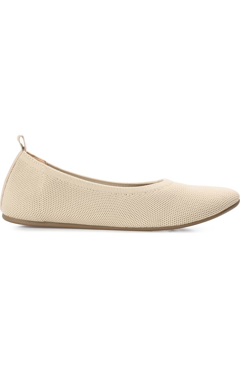 Journee Collection Jersie Knit Ballet Flat, Alternate, color, Taupe