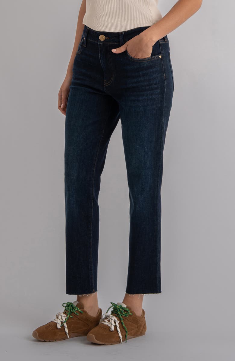 KUT from the Kloth Reese Fab Ab Raw Hem Ankle Slim Straight Leg Jeans, Alternate, color, Courageously