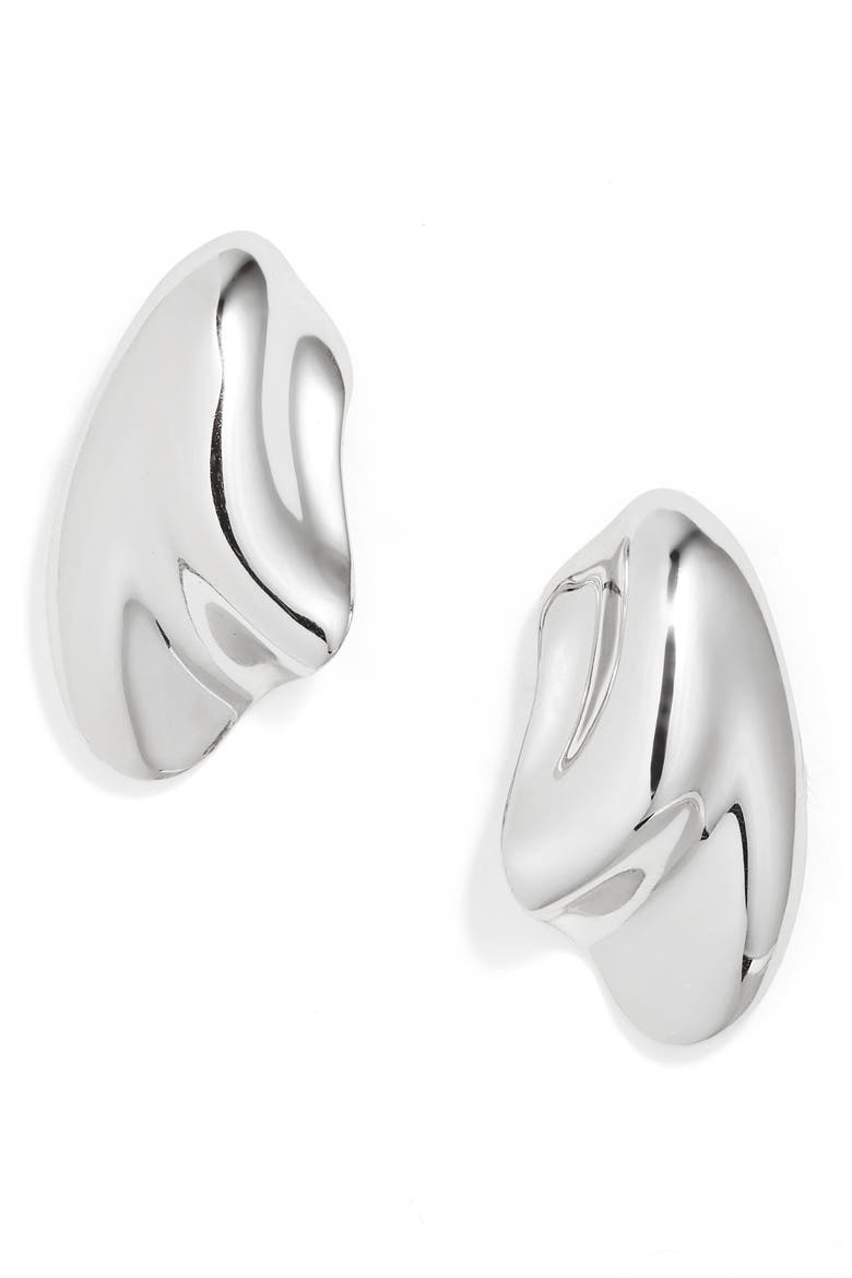 Portia Earrings, Main, color, HIGH POLISH SILVER