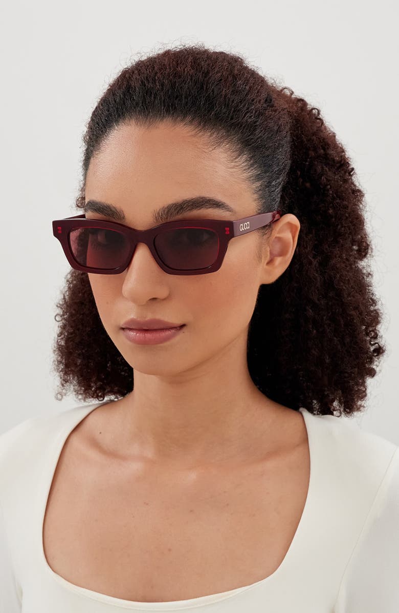 Gucci 51mm Cat Eye Sunglasses, Alternate, color, Red