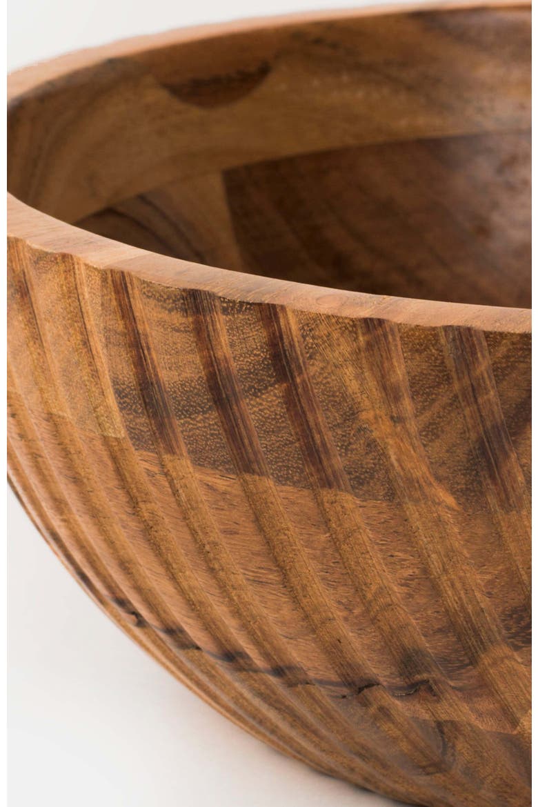 Stria Acacia Wood Bowls, Alternate, color, Brown