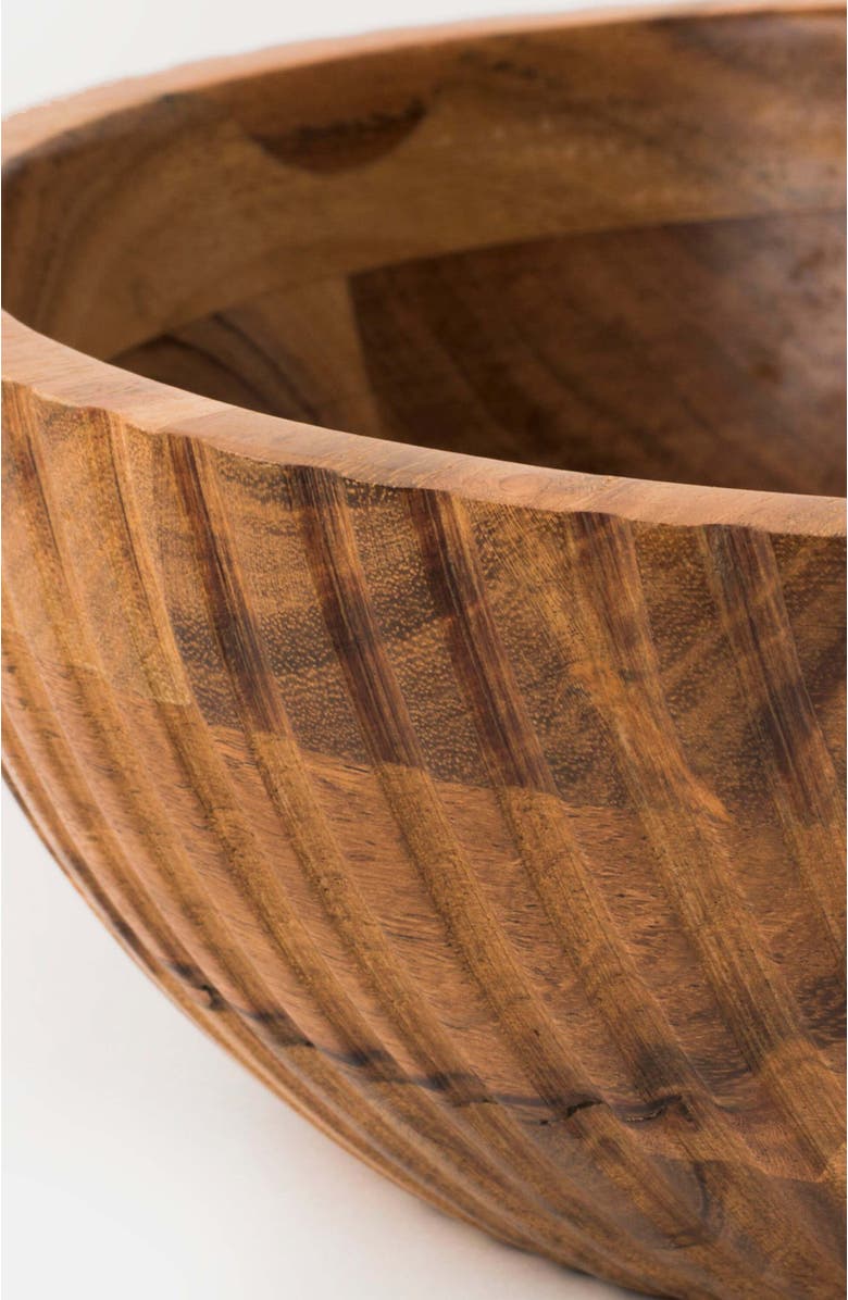 Mela Artisans Stria Acacia Wood Bowls, Alternate, color, Brown