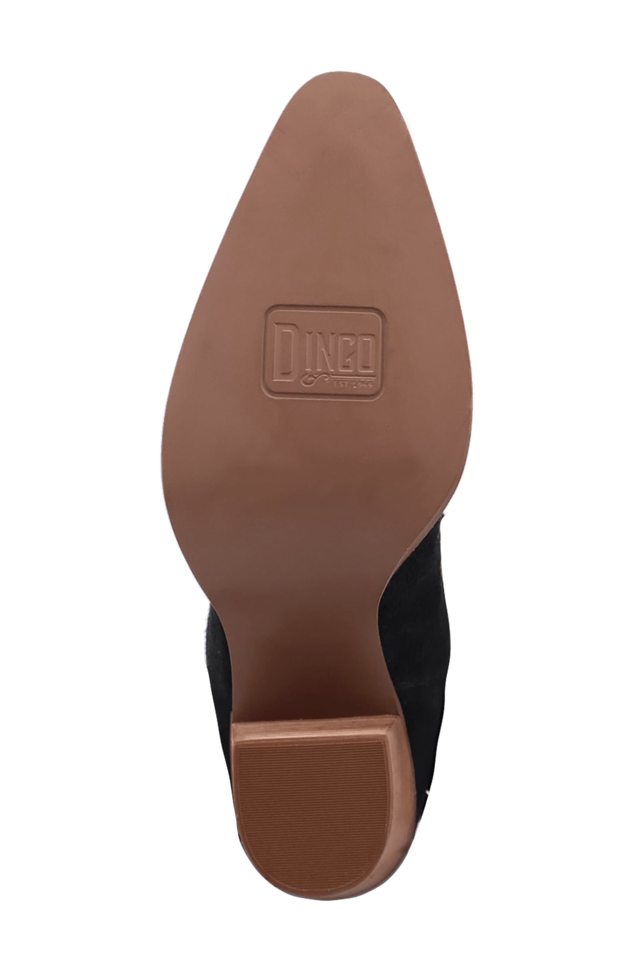 Dingo Star Power Fringe 
Stud Western Boot, Alternate, color, Black