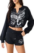 True Religion V-Notch Graphic Sweatshirt