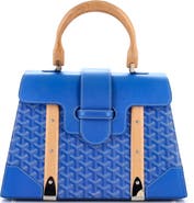 Pre-Owned Goyard Saigon Top Handle Bag Coated Canvas with Leather MM