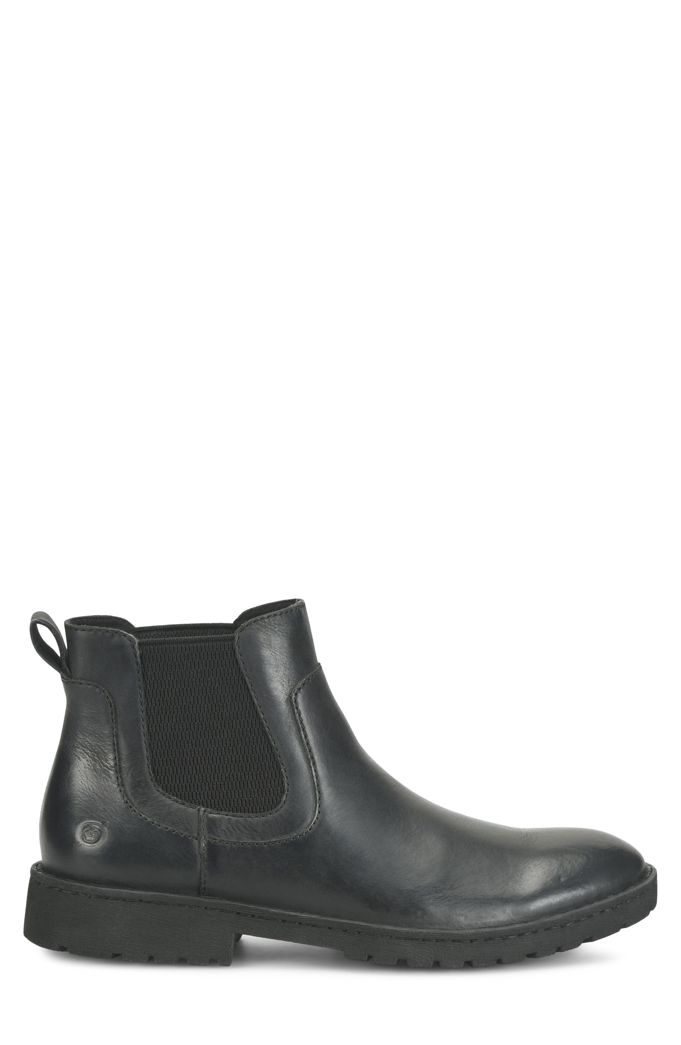 Julian II Leather Chelsea Boot, Alternate, color, BLACK