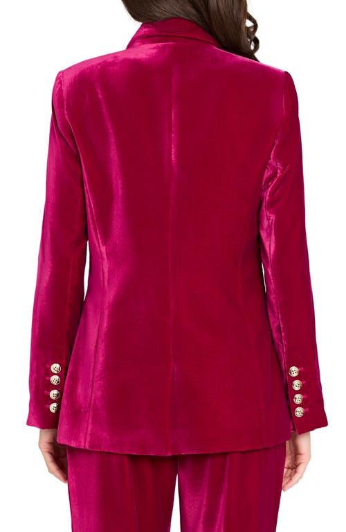 Tahari Asl Velvet Jacket In Pink