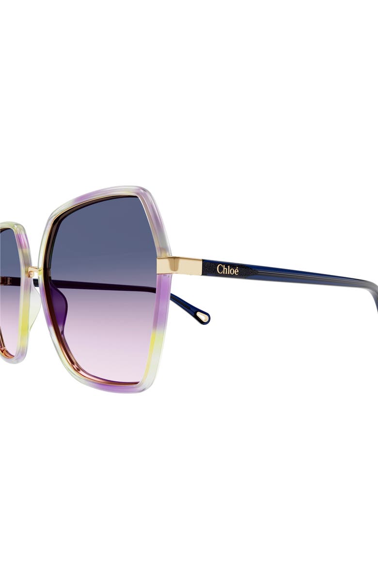 Chloé 58mm Gradient Square Sunglasses, Alternate, color,