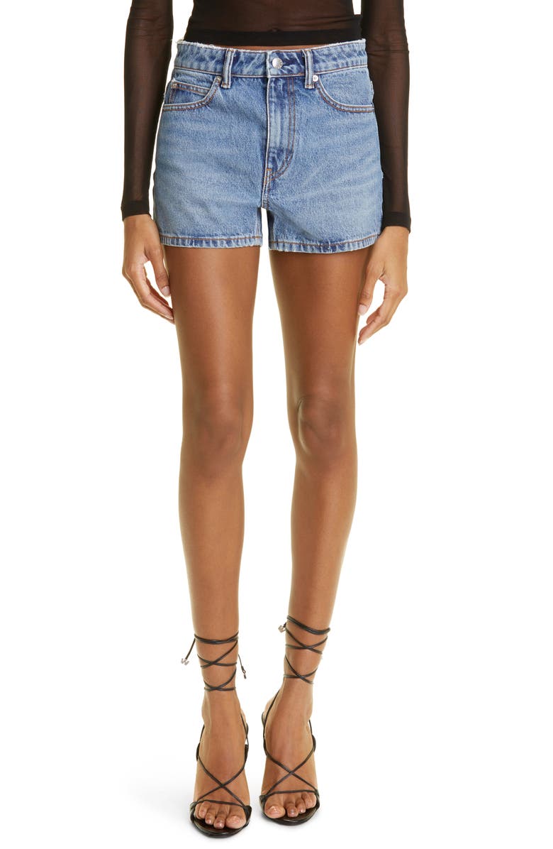 Alexander Wang Shorty Denim Shorts, Main, color, Vintage Medium Indigo