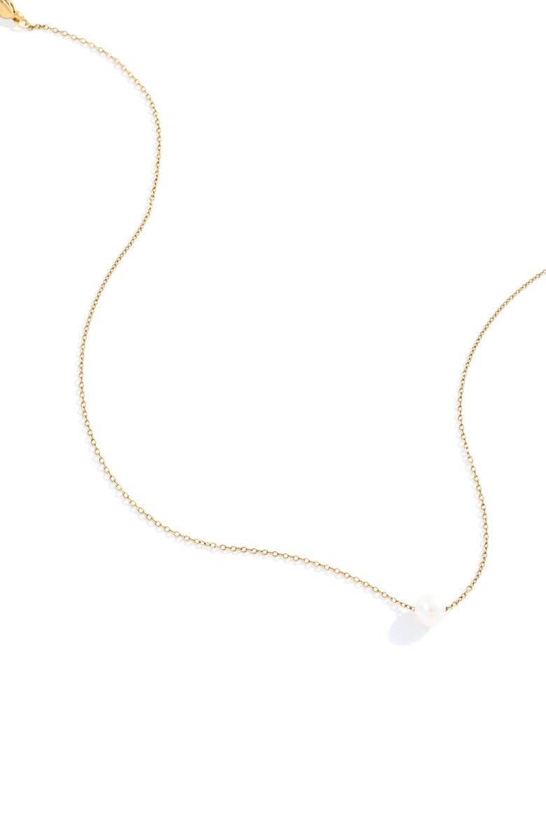 Floating Pearl Necklace, Alternate, color, Gold-Tone