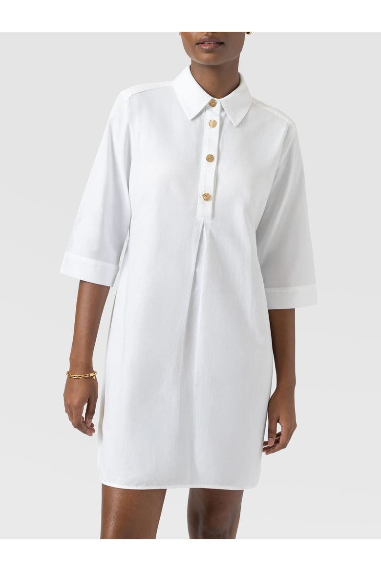 Stevie Shirt Dress, Alternate, color, White