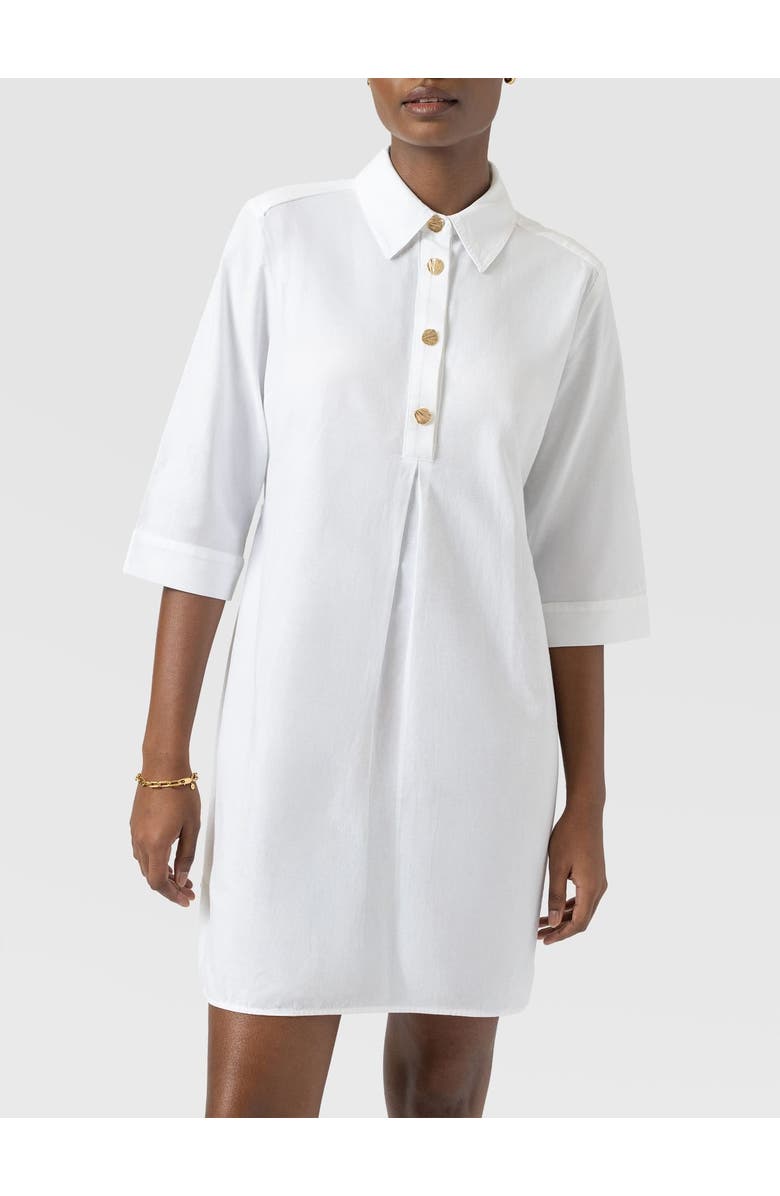 Saint + Sofia Stevie Shirt Dress, Alternate, color, White