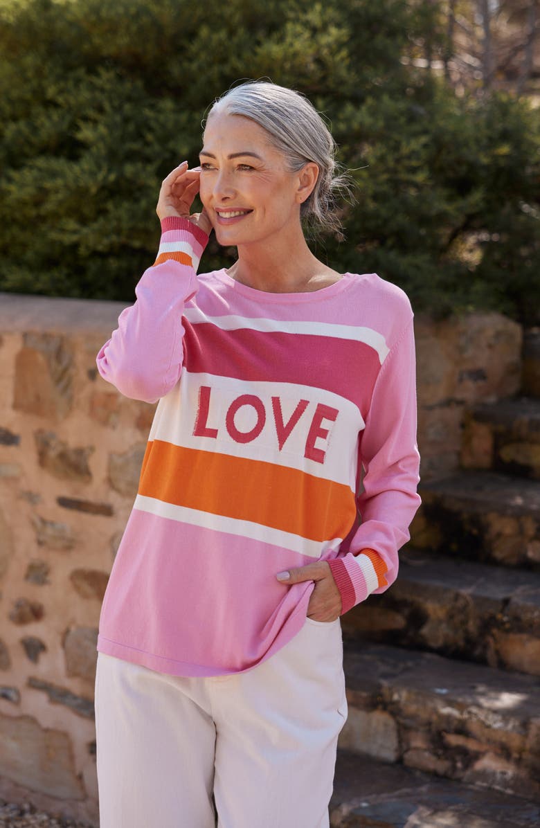 Brave+True Petra Love Stripe Sweater, Alternate, color,