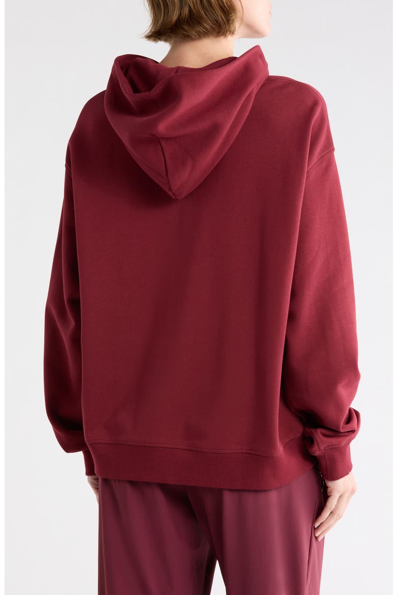Athletics French Terry Logo Hoodie, Alternate, color, RED
