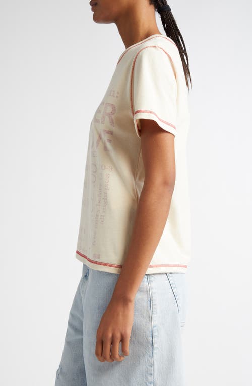 Golden Goose Ws T-shirt In Shortbread/haute Red