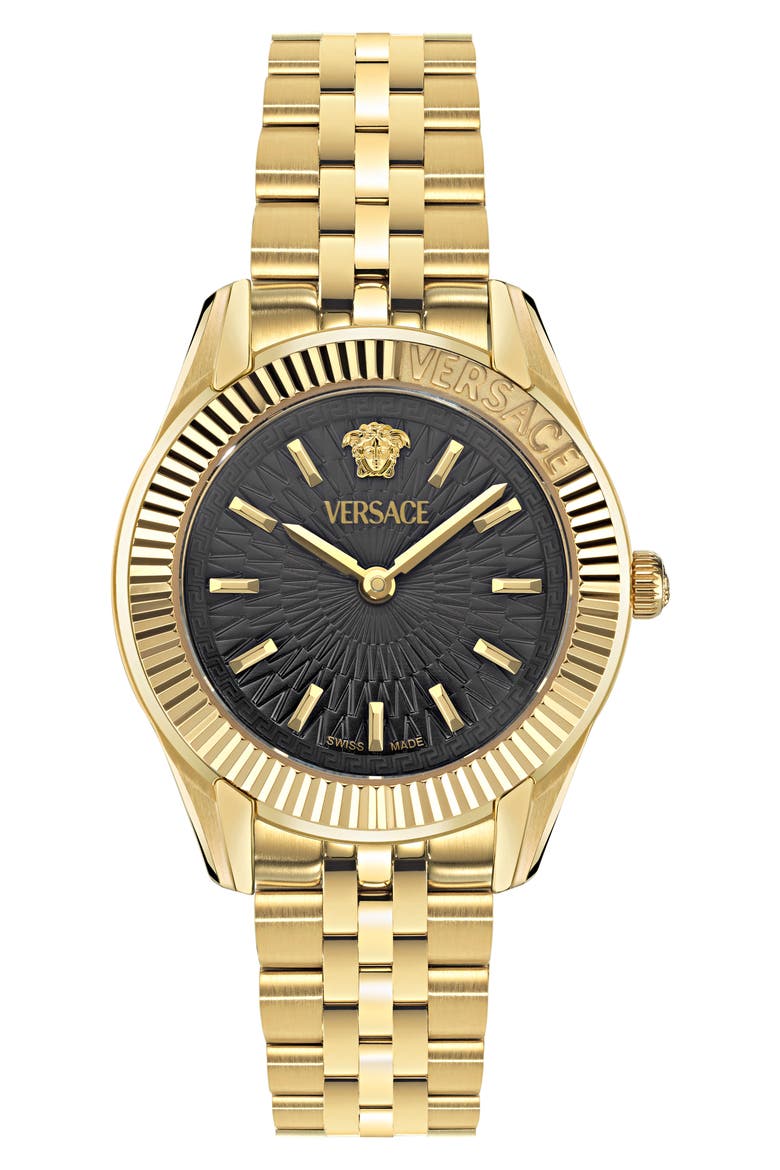 Petite Greca Time Bracelet Watch, 30mm, Main, color, IP YELLOW GOLD