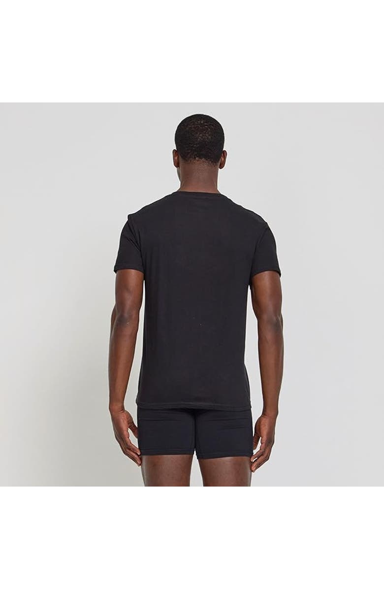 True Religion Crew Neck Undershirts 4 Pack, Alternate, color, Black