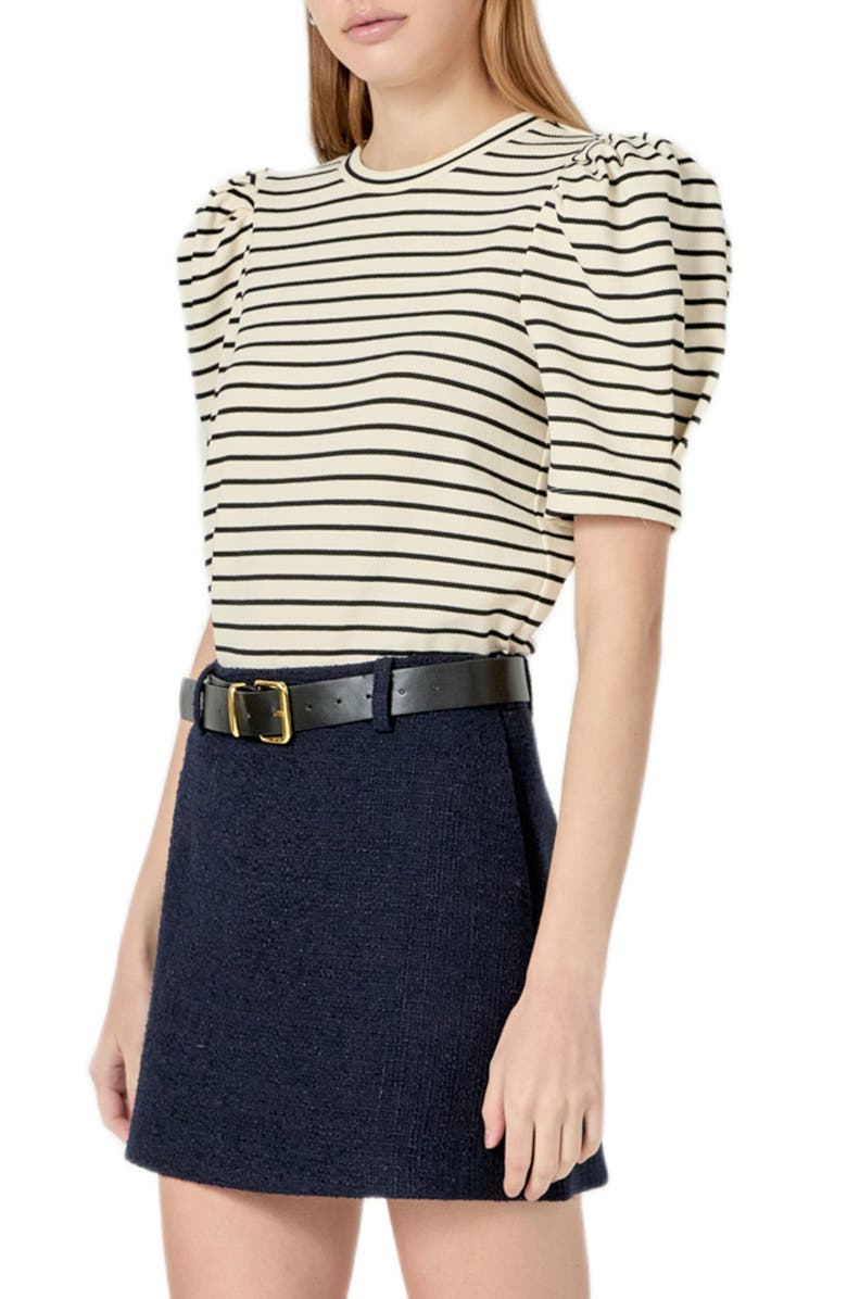 English Factory Puff Sleeve Top, Alternate, color,