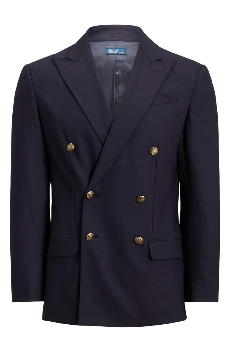 Polo Ralph Lauren Double Breasted Stretch Wool Jacket, Alternate, color, 