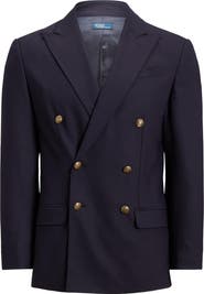 Polo Ralph Lauren Double Breasted Stretch Wool Jacket