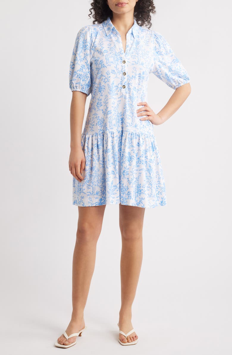 Lilly Pulitzer<sup>®</sup> Bingley Short Sleeve Drop Waist Dress, Main, color, 
