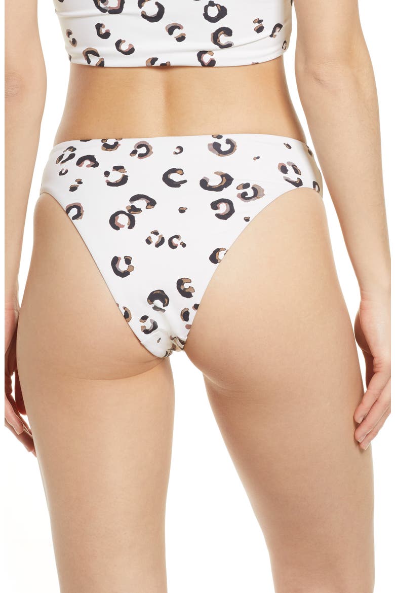 High Waist Bikini Bottoms, Alternate, color, LINEN