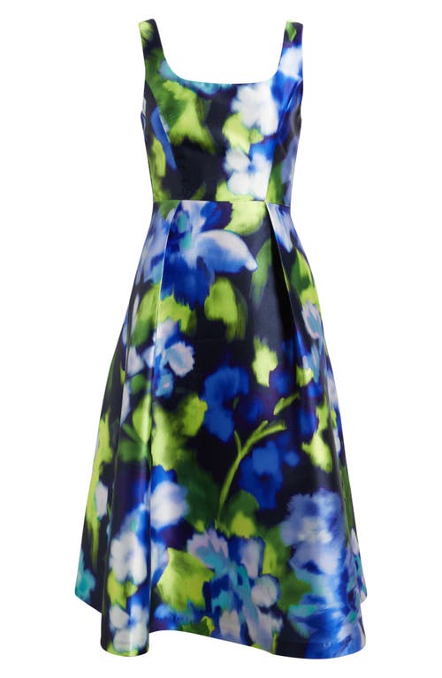 Julia Jordan Print Pleated Sleeveless Midi Dress