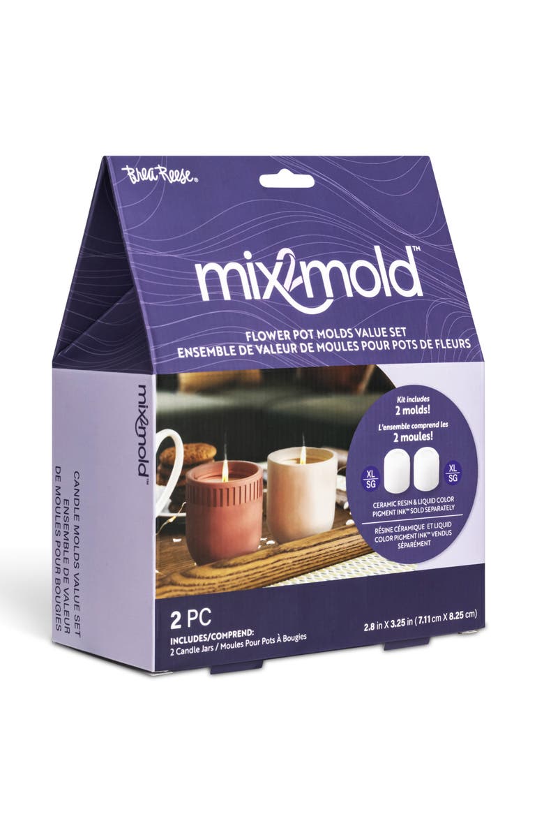 Brea Reese Mix2Mold Molds Value Set Candle Holder 2Pc, Alternate, color, Multicolored