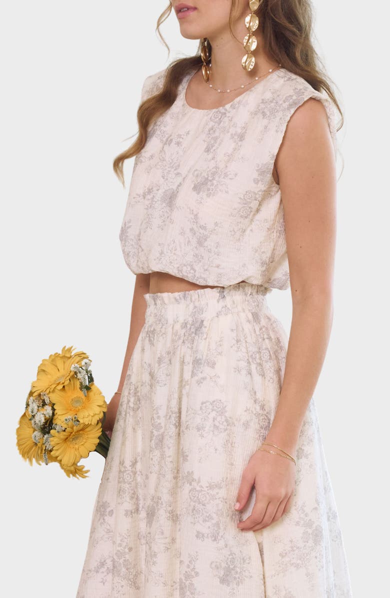 Blu Pepper Sleeveless Bubble Top, Alternate, color, 