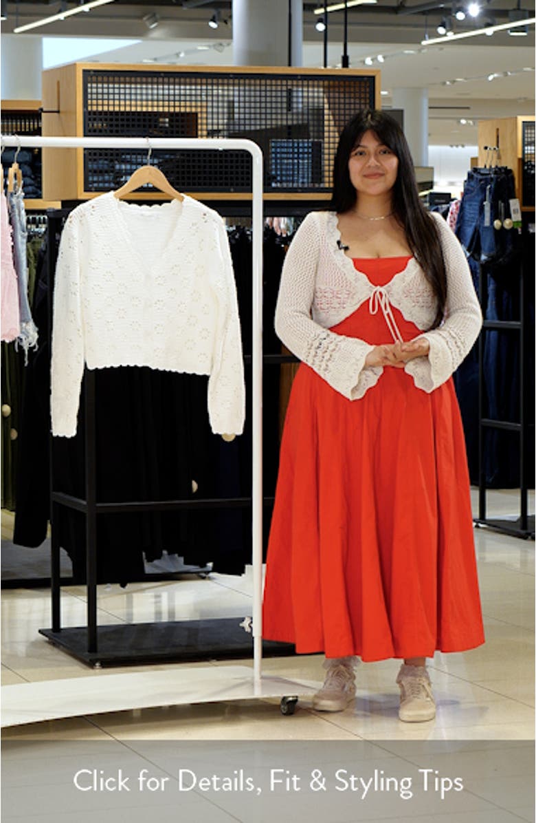 Open Stitch Cotton Blend Cardigan, sales video thumbnail