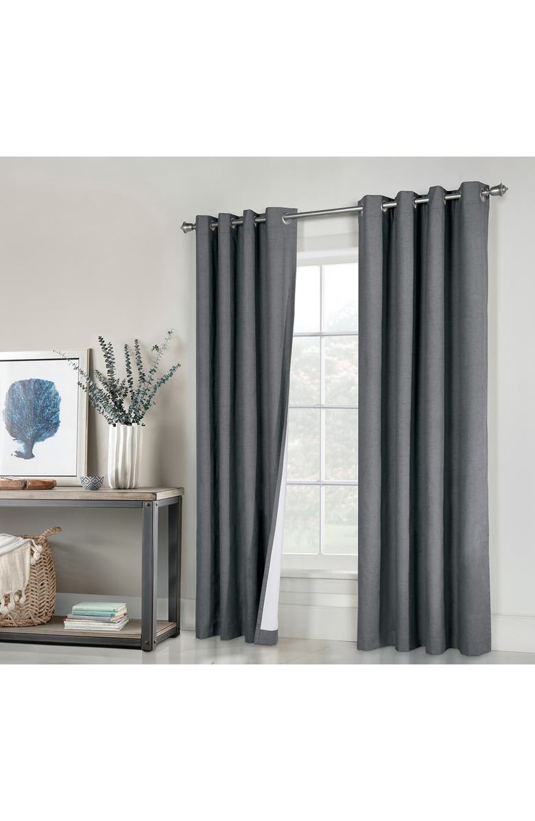 Outdoor Decor by Commonwealth Indoor Curtain Panel, Alternate, color, Dark Grey