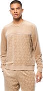 Sergio Tacchini Bandiera Debossed Velour Crewneck