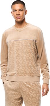 Sergio Tacchini Bandiera Debossed Velour Crewneck