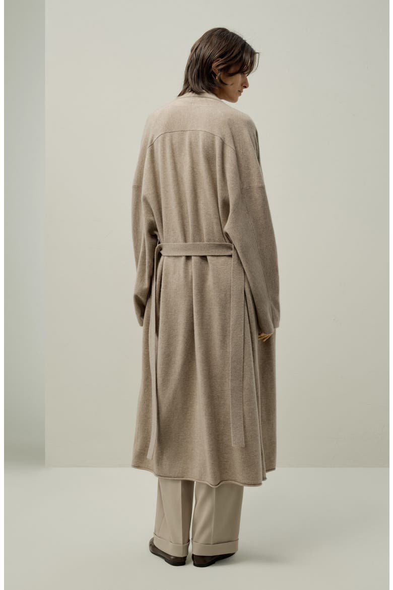 Women's Calf-Length Cashmere Cardigan, Alternate, color, Gravel