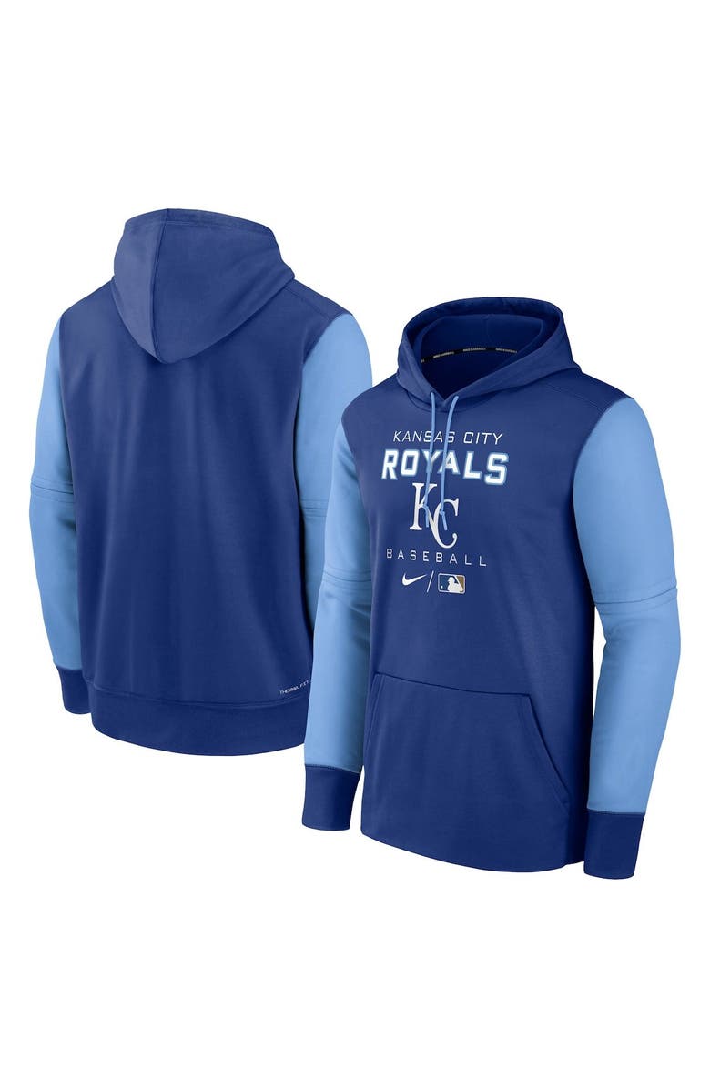 Nike Men's Nike Royal/Light Blue Kansas City Royals Authentic Collection Performance Hoodie, Main, color,