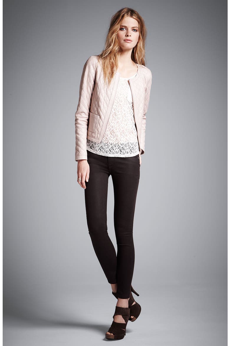 Denim 'Verdugo' Coated Skinny Jeans, Alternate, color, JAVA