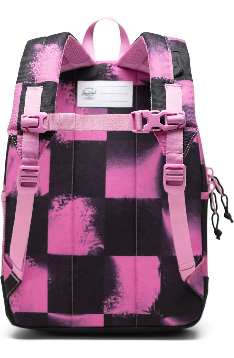 Herschel Supply Co. Kids' Heritage Youth Backpack, Alternate, color, Stencil Checker Opera Mauve