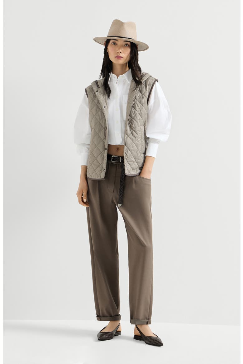 Baggy Pull-On trousers, Alternate, color, Brown