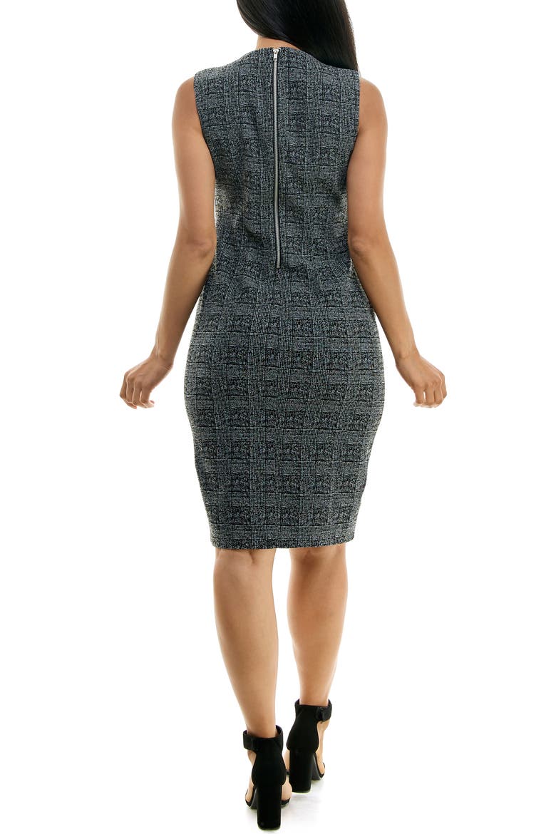 U-Neck Shift Dress, Alternate, color, BLACK/ GREY