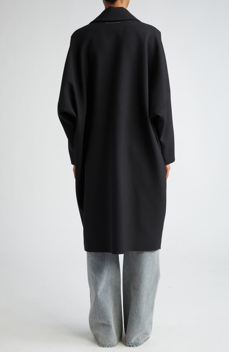 MM6 Maison Margiela Oversize Stretch Gabardine Coat, Alternate, color,