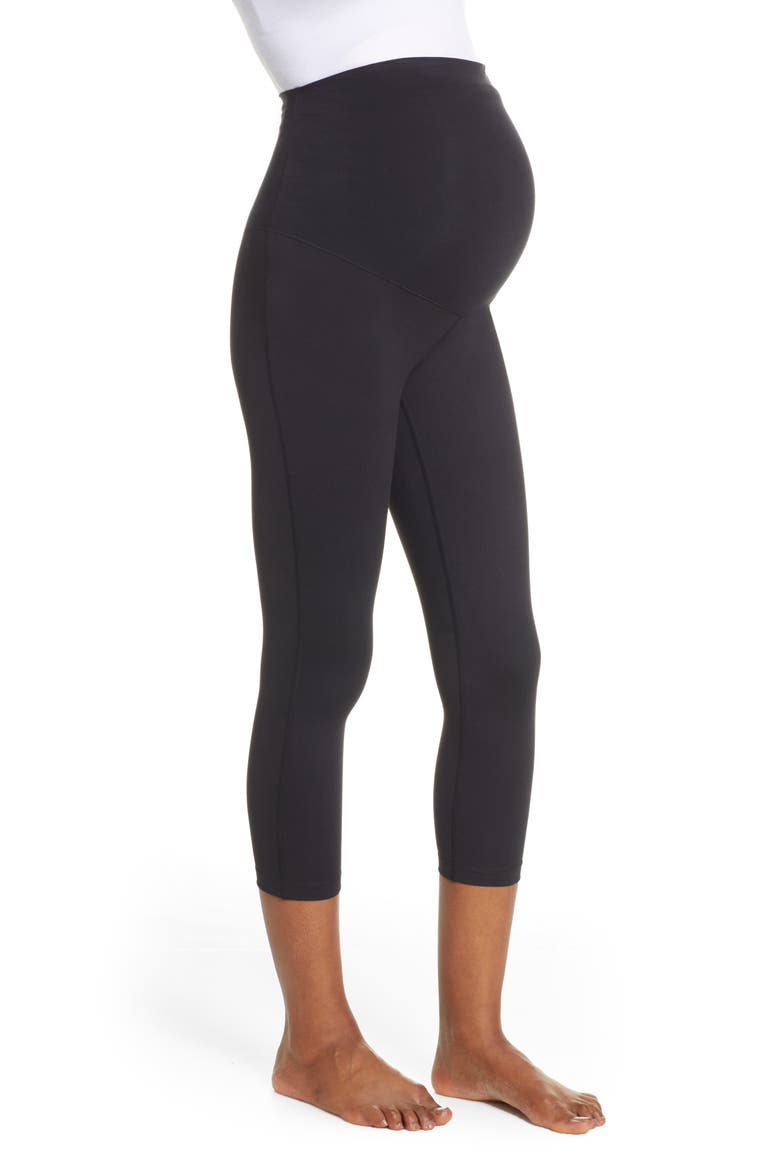 Live In Crop Maternity Leggings, Alternate, color, BLACK