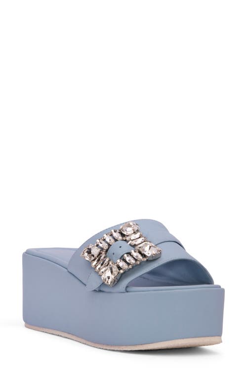 BEAUTIISOLES Dita Platform Slide Sandal in Sky Blue  product