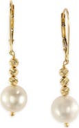 EFFY 14K Yellow Gold Freshwater Pearl Drop Earrings