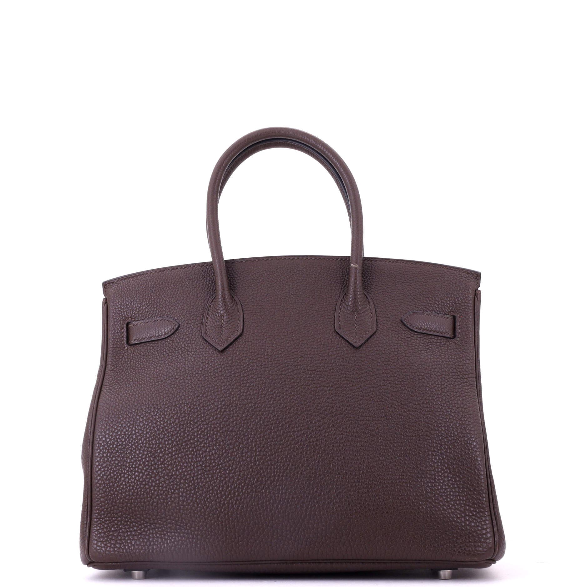 Pre-Owned Hermes Birkin Handbag Brown Togo with Palladium Hardware 30, Alternate, color, Chocolat