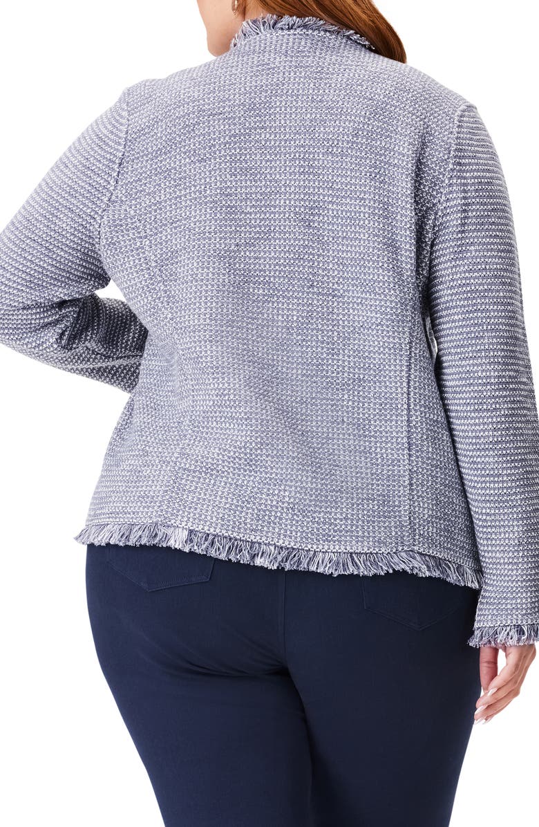 NIC+ZOE Fringe Pocket Knit Jacket, Alternate, color, 
