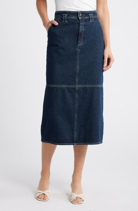 Sue Denim Midi Skirt