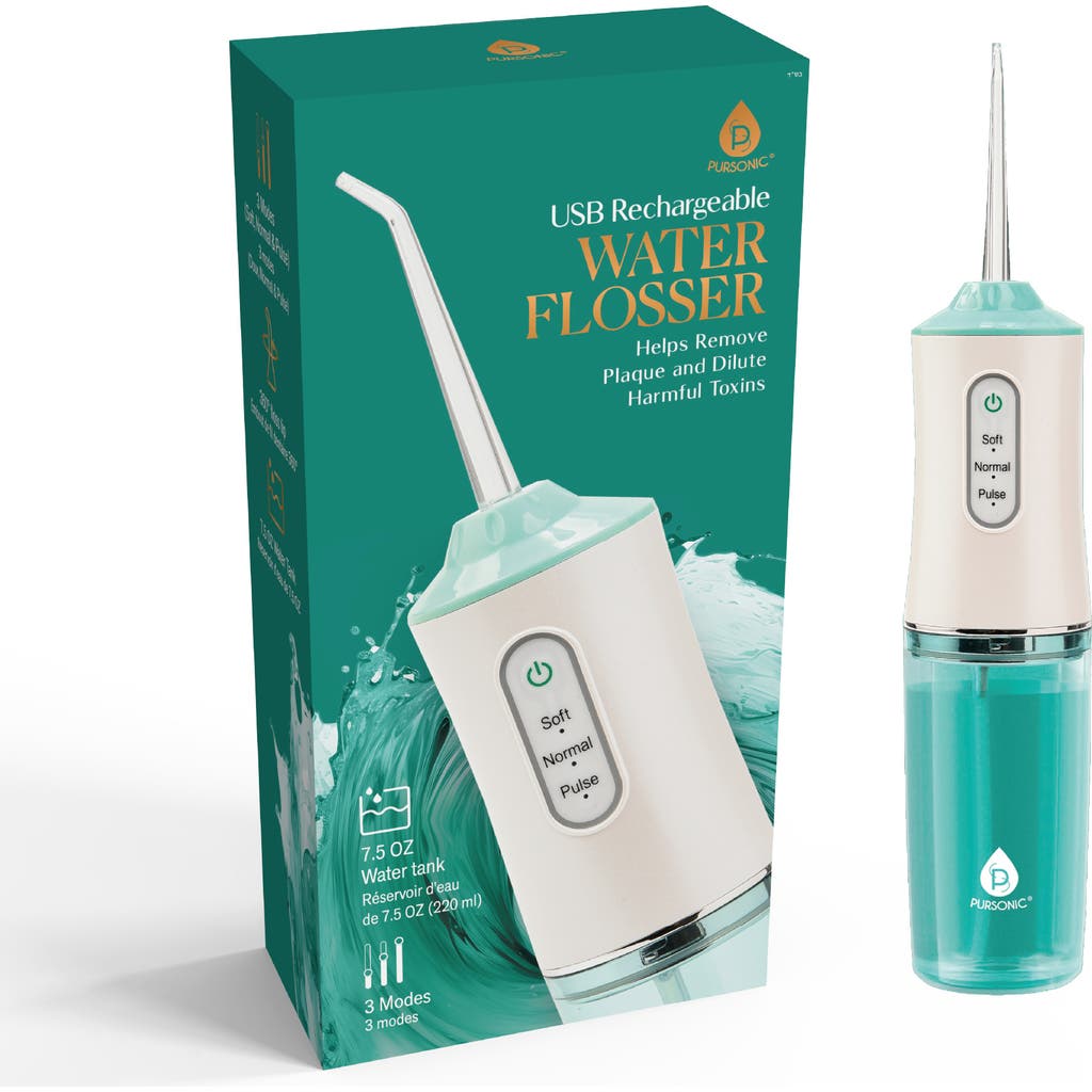 Pursonic Usb Rechargeable Water Flosser Helps Remove Plaque & Dilute Harmful Toxins In Multi