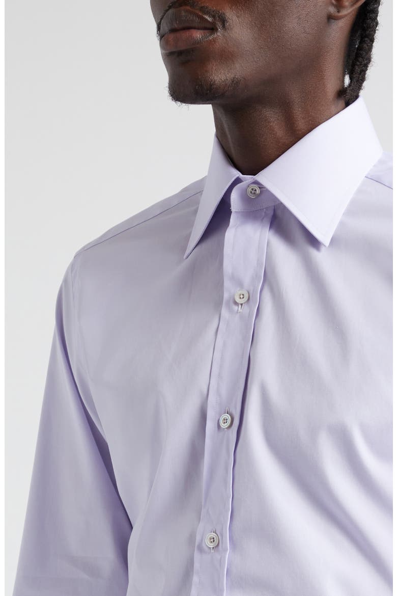 Slim Fit Poplin Button-Up Shirt, Alternate, color, LILAC